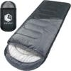 VENTURE 4TH 3-Season Backpacking Sleeping Bag, Camping Sleeping Bags for Adults & Kids - Lightweight, Comfortable, Water Resistant, Ideal for Hiking, Camping & Outdoor - Black/Silver view 1