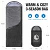 VENTURE 4TH 3-Season Backpacking Sleeping Bag, Camping Sleeping Bags for Adults & Kids - Lightweight, Comfortable, Water Resistant, Ideal for Hiking, Camping & Outdoor - Black/Silver view 2