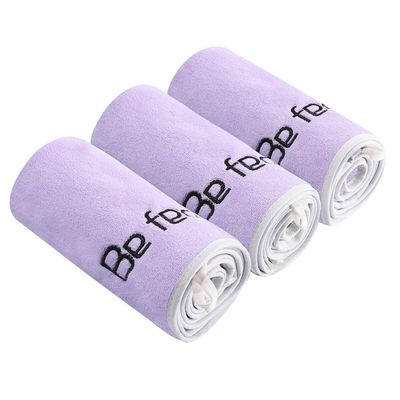 BOBOR 3-Pack 14 x 29 Inch Gym Towels for Women Sweat, Workout Sweat Towel for Men Gym, Super Absorbent, Fast Drying Fitness Exercise Towels for Sweat, Soft Microfiber (Purple 3 Pack, 14" x 29")