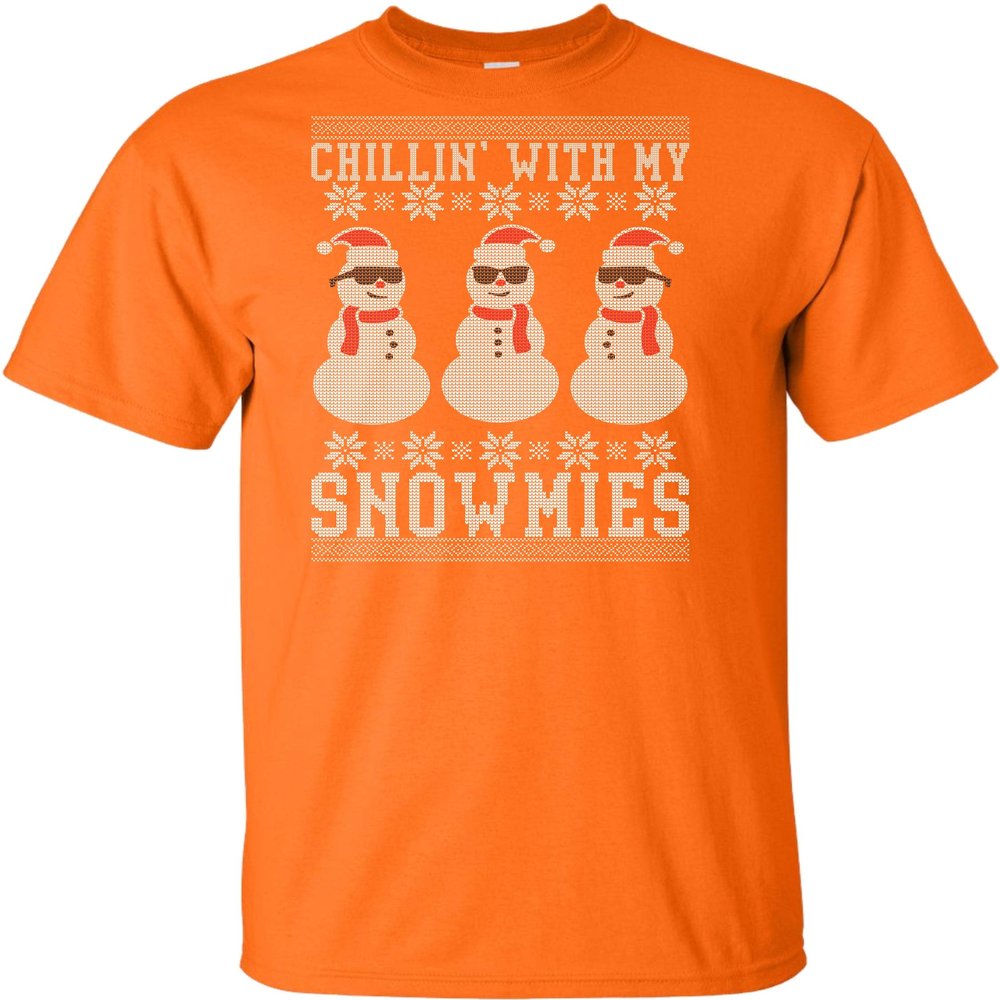 Go All Out XX-Large Orange Adult Chillin' with My Snowmies T-Shirt