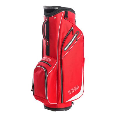 Izzo Golf Izzo Ultra-Lite Cart Golf Bag With Single Strap & Exclusive Features, Red, 35 x 14 x 11