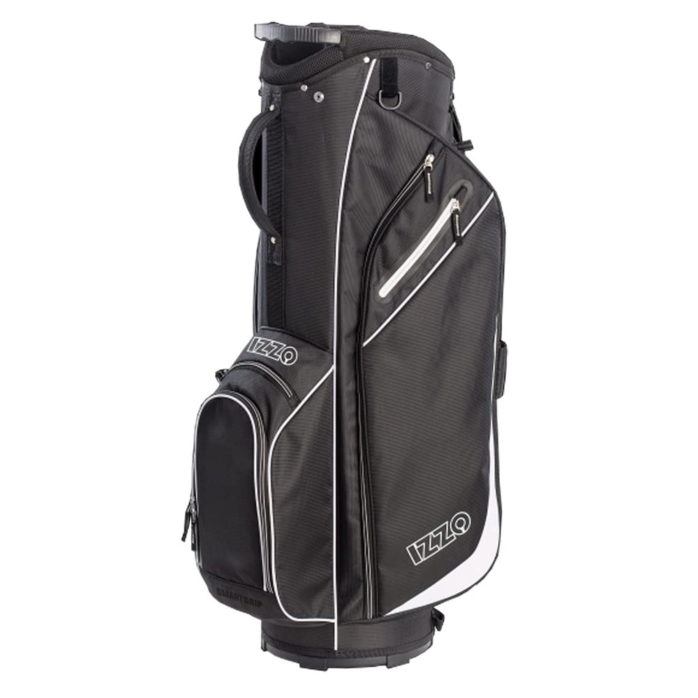 Izzo Golf Izzo Ultra-Lite Cart Golf Bag with Single Strap & Exclusive Features, Black, 3.8 Pound