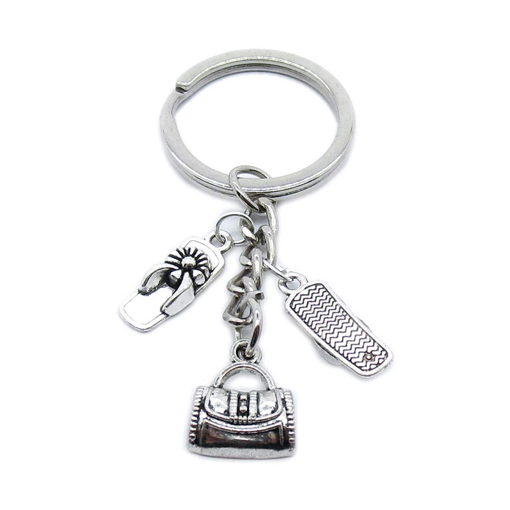 5 Pieces Keyring Keychain Wholesale Suppliers Jewelry Clasps BT4186 Purse Handbag Bag Shoulder Slippers