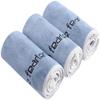 BOBOR Gym Towels Set, Microfiber Sports Towel for Men and Women, Super Soft and Quick-Drying 3-Pack Set Towel, for Tennis, Yoga, Cycling, Swimming (Blue 3 Pack, 14" x 29") view 1