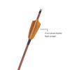 Obert 12pcs Carbon Arrows 30 Inch Hunting Arrows Wood Camo Shaft Spine 400 with 4 Inch Natural Feathers & Extendible Arrow Quiver for Recurve & Traditional Bows view 4
