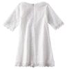 Niyage Baby and Toddler Girls Cotton Elegant Flower Lace Half Sleeve A-Line Princess Dress White 110 view 2