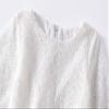 Niyage Baby and Toddler Girls Cotton Elegant Flower Lace Half Sleeve A-Line Princess Dress White 110 view 3