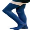 AM Landen Blue Non-Slip Cotton Thigh High Socks Thick Cotton Thigh Socks Size Extra Long and Wide view 2