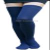 AM Landen Blue Non-Slip Cotton Thigh High Socks Thick Cotton Thigh Socks Size Extra Long and Wide view 3