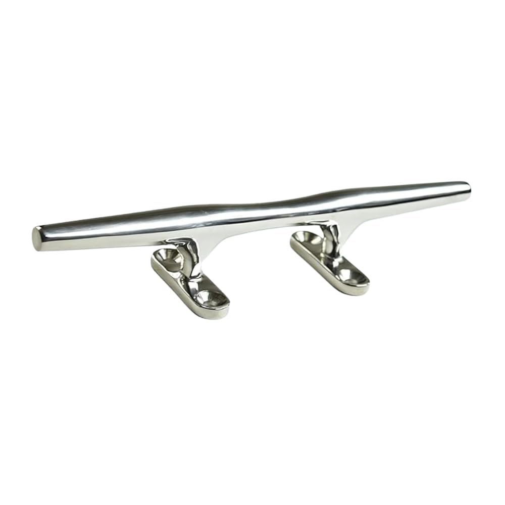 Marine City 316 Grade Stainless Steel Heavy Duty Open Base Cleat Marine Hollow Base Deck Mooring Rope Tie Cleat for Marines  Boats  Yachts (1 Pcs, 8 Inches)