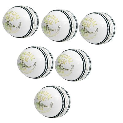 CW Special Test Cricket Ball Genuine Leather Ball for Club Matches Naturally Season Professional Top Grade Balls Pack of 12