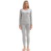 PISIQI Thermal Underwear Women Ultra-Soft Long Johns Set Base Layer Skiing Winter Warm Top & Bottom (L, Grey) view 1
