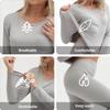 PISIQI Thermal Underwear Women Ultra-Soft Long Johns Set Base Layer Skiing Winter Warm Top & Bottom (L, Grey) view 2