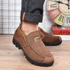 Asifn Men's Moccasins Slippers Memory Foam Slip on Loafers Fur Lined House Shoes Indoor Outdoor Winter Black 8.5 US view 3