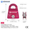 NewDoar Micro Mobile Single Pulley,20kN(4500 lb) Max Rope 1/2in for Rigging Arborist Climbing Rescue,CE Certified(20KN Red 2pcs) view 2