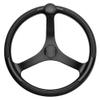 Schmitt & Ongaro Marine Products 742132BFGK Schmitt & Ongaro Primus Wheel 13.5 Black 3/4 Tapered Shaft W/knob Finger Grips - Black Powder Coat view 1