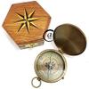 AV Wooden Case w/Compass Brass Magnet Needle Nautical Maritime Navigation Vintage Gifts for Marines/Military(Brass Finish) view 3