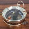AV Brass Compass Silver with Wooden Box Nautical Maritime Compasses Collectible for Travelers/Men/Women view 3