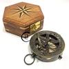 AV Premium Gift for Sailor/Marine Nautical Maritime Compass Brass Navy Tool Sundial Timepiece Compasses view 3