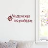 Minglewood Trading Bright Pink - May The Four Winds Blow You Safely Home Vinyl Decal - Sticker - Compass Grateful - Die Cut Sticker - 24w x 6h inches view 3