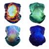 SMEHCF 4 Headband Bandana Balaclava Half Face Mask Shield Head Hair Scarf Neck Gaiter Hat Multipurpose For WoMen Men Breathable Reusable Washable Universe Nebula Galaxy Blure Orange Green view 1