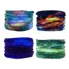 SMEHCF 4 Headband Bandana Balaclava Half Face Mask Shield Head Hair Scarf Neck Gaiter Hat Multipurpose For WoMen Men Breathable Reusable Washable Universe Nebula Galaxy Blure Orange Green view 3