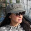 Paw Addict Unique Custom Embroidered 5-Heart Paw Hat - Unisex Vintage Washed Baseball Cap | Military Cap (Military - Olive, One Size) view 4