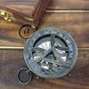 AV Gifts for Father/Mother Nautical Brass Sun Sundial Clock/Compass with Wooden Box/Case view 2
