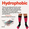 Pure Athlete Kids Value Ski Socks for Boys, Girls  Snowboarding, Winter, Cold Weather (XS/S, 1 Pair - Black) view 2