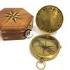 AV Brass Magnetic Manual Compass Maritime Style with Wood Box Vintage Handmade Gifts view 1