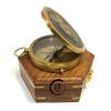 AV Brass Magnetic Manual Compass Maritime Style with Wood Box Vintage Handmade Gifts view 3