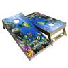 Ocean Fish Aquarium - Premium Cornhole Boards w Cupholders and a Handle - Includes 2 Regulation 4' x 2' Cornhole Boards w Premium Birch Plywood and 8 Cornhole Bags (16) view 1
