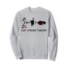 Cat String Theory Sarcastic Science Humor Funny Sweatshirt view 1