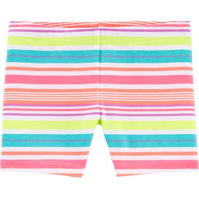 Carter's Girls Striped Playground Shorts, Pink, 24m
