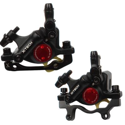 Zoom Shenzhen Bike Bicycle Cycling HB-100 Hydraulic Disc Brake Calipers Front & Rear Set Line Pull (Black)