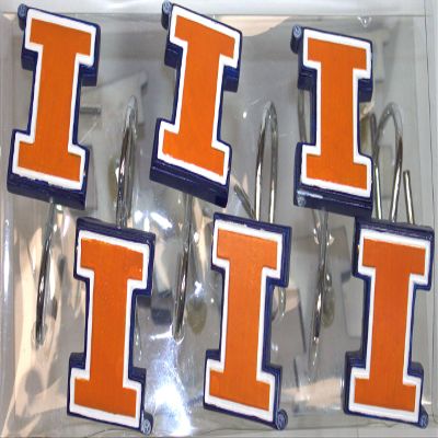 Northwest Illinois Fighting Illini Shower Curtain Rings