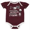 Outerstuff NCAA Newborn (0M-9M) Infant (12M-24M) Girls Three Piece Creeper Set, Southern Illinois Salukis 18 Months view 2