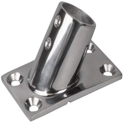 AMRS-281600-1 * Sea Dog Rectangle Base Rail Fittings, Stainless Steel - 60 Degree - 7/8" base