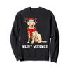 Christmas Cute Yellow Lab Dog Holiday Lights Merry Woofmas Sweatshirt view 1