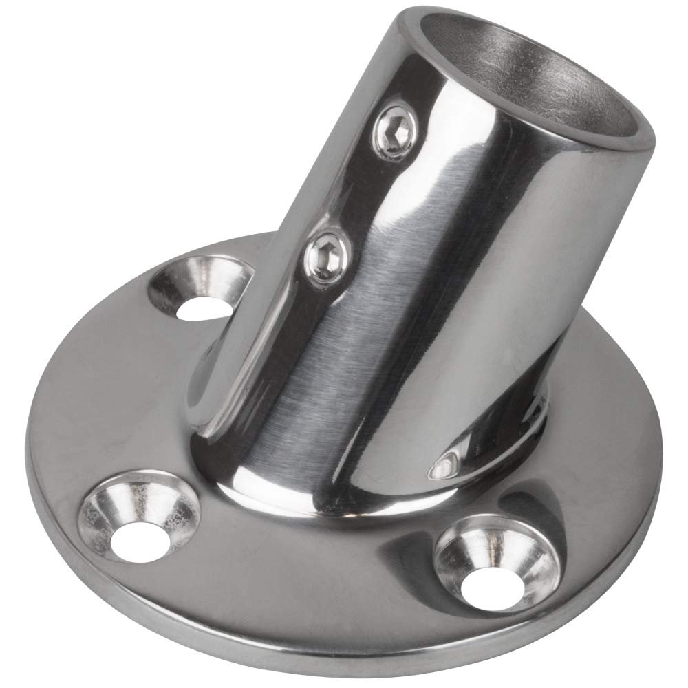 AMRS-280601-1 * Sea-Dog Round Base Rail Fittings, Stainless Steel -60 Degree - 1" base