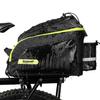 Rhinowalk Bike Bag Bike Trunk Bag Bike Pannier Bag 17L,(for Bicycle Cargo Rack Saddle Bag Shoulder Bag Laptop Pannier Rack Bicycle Bag Professional Cycling Accessories)-Green&Black view 1