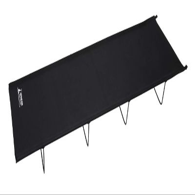 Captain Stag Outdoor Bed, Cot, Low Style, Compact Bed with Storage Bag, Black, Gracia