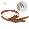 Focushop 2 Pcs PU Leather Purse Straps 0.6 Inch Wide Adjustable Purse Strap Replacement for Handbags, Shoulder Bags, Women Small Backpack Purses (Brown) view 2
