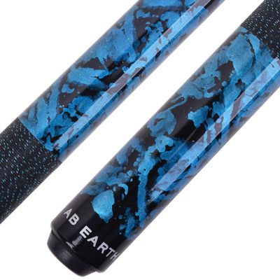 AB Earth 58 inch Hand-Painted Series 2-Piece Billaird Pool Cue Stick with Irish Linen Wrap (Blue, 20oz)