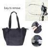URBEST Bike Basket,Small Pets Cat Dog Folding Carrier,Removable Bicycle Handlebar Front Basket, Quick Release and Easy to Install,Detachable Cycling Bag (Black Flower) view 4