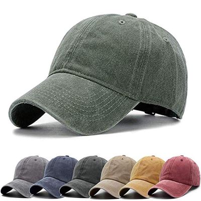 Aedvoouer Men Women Baseball Cap Vintage Washed Distressed Hats Twill Plain Adjustable Dad-Hat,BC-Army Green