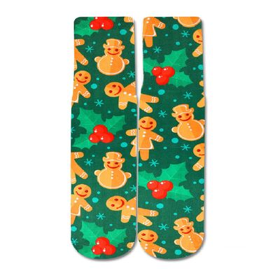 Benefeet Sox Mens Funny Novelty Chritmas Gingerman Socks Womens Crazy Fun Chritmas Themed Patterned Crew Tube Socks 3D Print Gingerman Design Dress Sock