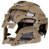 Simways Cosplay Airsoft Full Face Head Helmet Tactical Sorta-Kinda Mandalorian/Boba Fett/Galac-Tac Airsoft Helmet with Exchangable Lens(Tan) view 4