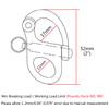 NRC&XRC Pair of 2"(52mm) 316 Stainless Steel Fixed Bail Snap Shackle for Bracelet, Sailboat view 2