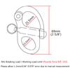 NRC&XRC Pair of 2-5/8"(69mm) 316 Stainless Steel Fixed Bail Snap Shackle for Bracelet, Sailboat view 2